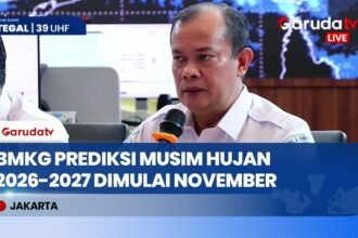 BMKG Prediksi Musim Hujan 2026–2027 di Indonesia Dimulai Bertahap Sejak November Mendatang