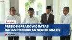Presiden Prabowo Gelar Ratas di Istana, Bahas Rencana Sekolah dan Kuliah Negeri Gratis!