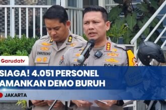 Amankan Demo Buruh di Bundaran HI, 4.051 Personel Gabungan TNI-Polri Dikerahkan!
