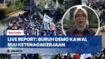 Live Report dari Thamrin: Ribuan Buruh KBPBI Turun Ke Jalan Kawal Pembahasan RUU Ketenagakerjaan