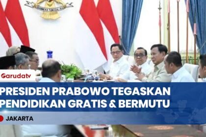 Presiden Prabowo Tegaskan Pendidikan Gratis dari TK Hingga PTN, Mendasmen Urutkan Skemanya!