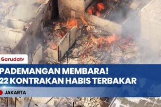 Kebakaran Hebat di Pademangan Jakarta Utara, 22 Kontrakan Ludes & 380 Jiwa Mengungsi