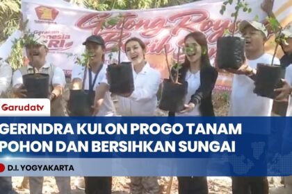 DPC Gerindra Kulon Progo Tanam Pohon Beringin dan Tabebuya untuk Cegah Longsor di Dusun Sungapan