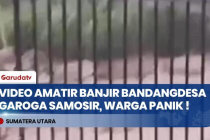 Detik-Detik Banjir Bandang Terjang Desa Garoga Samosir, Lumpur dan Kayu Gelondongan Sapu Pemukiman