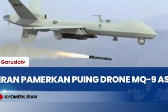 Iran Pamerkan Bangkai Drone MQ-9 Reaper AS di Alun-Alun Khomein, Unjuk Kekuatan di Tengah Perang