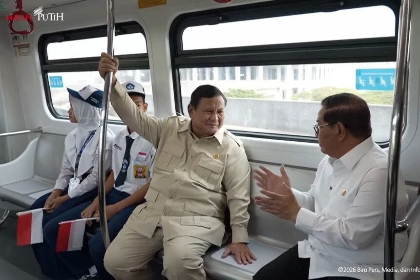 Beda Partai Tetap Sinergis, Momen Kebersamaan Prabowo dan Pramono Anung di Proyek LRT Jakarta