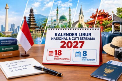 Pemerintah menetapkan 18 hari libur nasional dan delapan hari cuti bersama sepanjang 2027 melalui SKB tiga menteri.
