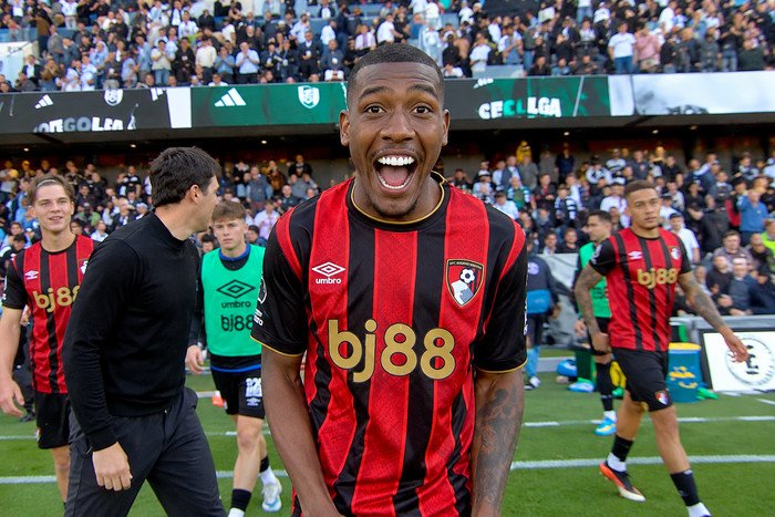 Winger Bournemouth Rayan saat tampil dalam pertandingan Premier League