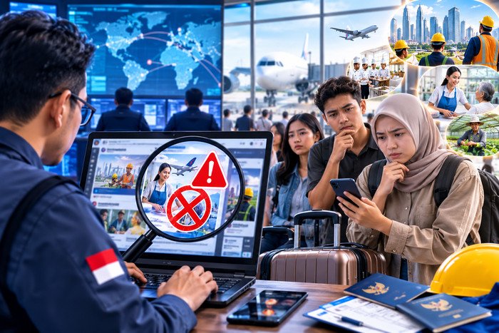 Unit Patroli Siber Kementerian P2MI memperkuat pengawasan terhadap iklan lowongan kerja fiktif di luar negeri yang beredar melalui ruang digital.