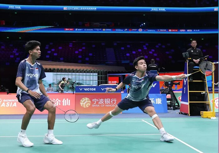 Ali Faathir Rayhan/Devin Artha Wahyudi melaju ke babak 16 besar China Masters 2026.