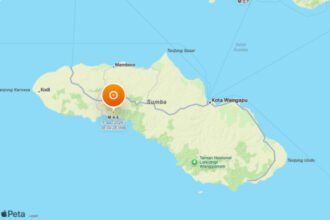 Gempa magnitudo 4,5 tercatat mengguncang region Sumba pada Rabu pagi, 9 September 2026.