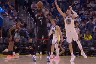Kevin Durant memberikan reaksi singkat setelah Team USA menjuarai Piala Dunia Basket Putri FIBA 2026.