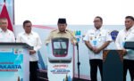 Presiden Prabowo Subianto meresmikan LRT Jakarta jalur Kelapa Gading-Manggarai di Stasiun Manggarai, Jakarta, Rabu (16/9/2026).