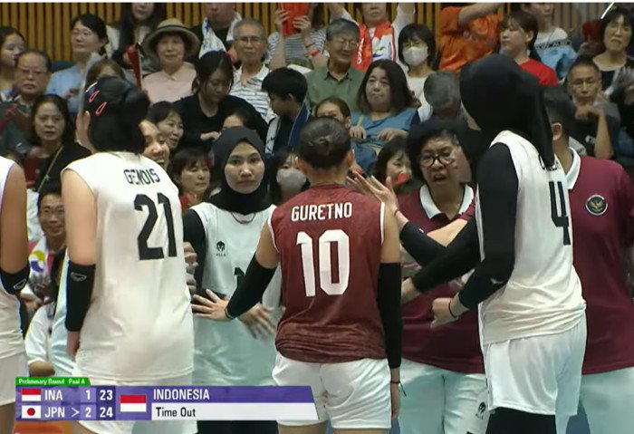 Timnas voli putri Indonesia kalah 1-3 dari Jepang pada laga terakhir Grup A Asian Games 2026 dan selanjutnya menghadapi Thailand di perempat final.