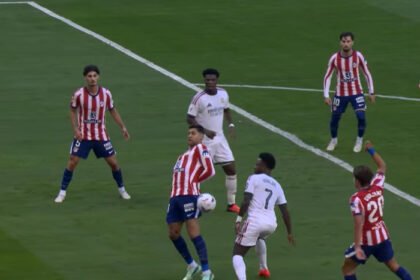 Atletico Madrid merayakan kemenangan 2-1 atas Real Madrid dalam Derby Madrid pada pekan ketujuh Liga Spanyol 2026/27.