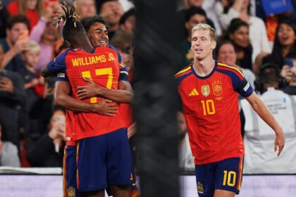 Spanyol mengalahkan Inggris 3-2 di Wembley melalui comeback dramatis dan memperpanjang rekor tidak terkalahkan menjadi 39 pertandingan.