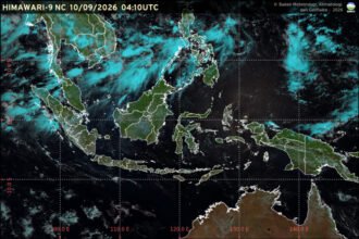 BMKG mengingatkan potensi hujan sedang hingga lebat dan angin kencang di sejumlah wilayah Indonesia pada 10-11 September 2026.