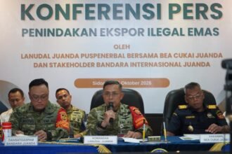 TNI AL dan Bea Cukai Gagalkan Penyelundupan Serbuk Emas Rp2,9 Miliar di Juanda