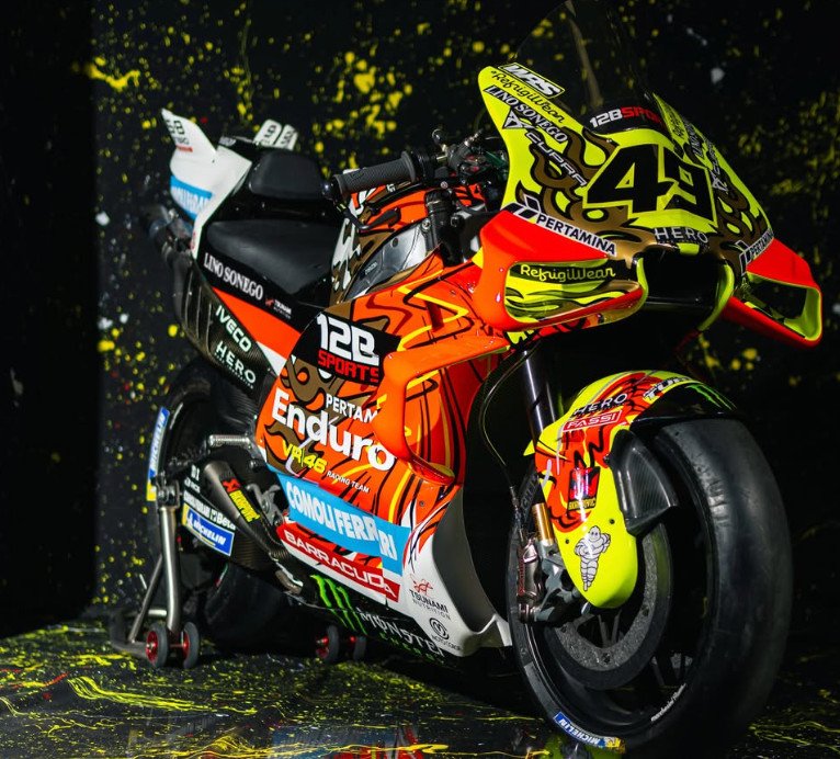 Penampakan Livery Spesial Tim VR46 di Mandalika: Tema Burung Garuda dan Warna Merah Putih Merekah