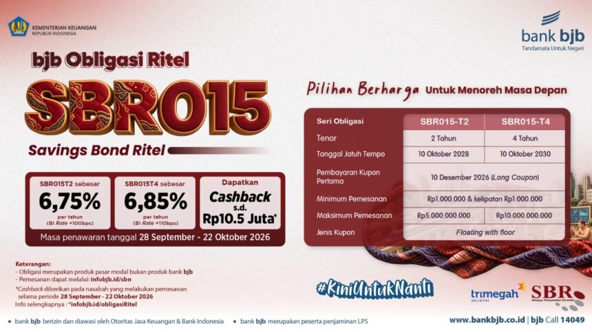 SBR015 Hadir, bank bjb Buka Akses Investasi SBN Ritel bagi Masyarakat