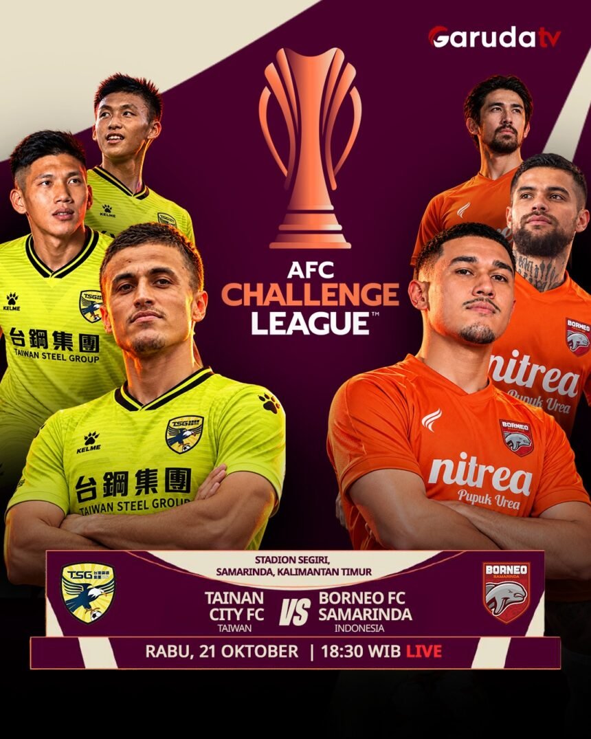Jadwal Kick Off dan Cara Nonton Laga Borneo FC vs Tainan City FC AFC Challenge League 2026