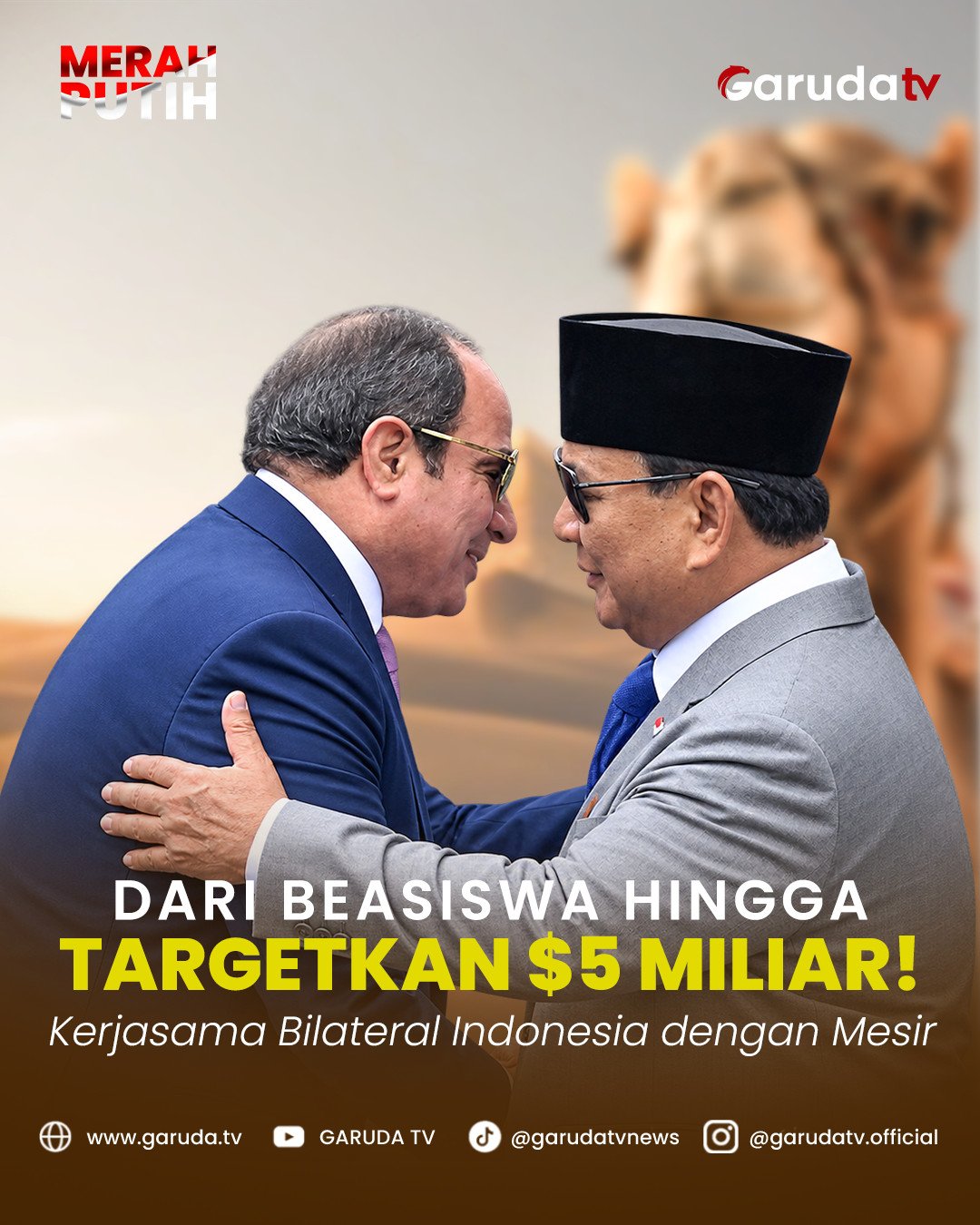 Dari Beasiswa hingga Target $5 Miliar: Hasil Kerjasama Bilateral Indonesia dan Mesir 2 Kerjasama Bilateral Mesir & Indonesia