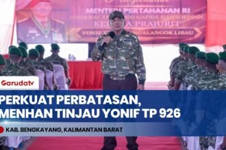 Menhan Sjafrie Sjamsoeddin Tinjau Kesiapan Yonif TP 926 Pangalangok Libau di Bengkayang