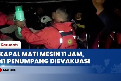 Dihantam Gelombang dan Angin Kencang, Tim SAR Evakuasi 41 Penumpang Kapal di Perairan Aru