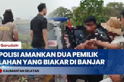 Diduga Sengaja Bakar Lahan di Kalimantan Selatan, Dua Orang Pemilik Lahan Ditangkap!