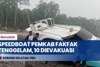 Speedboat Pemkab Fakfak Tenggelam di Sorong Selatan, 10 Penumpang Dievakuasi