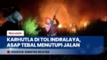 Asap Tebal Tutupi Jalan, Karhutla Hanguskan Lahan di Sisi Tol Indralaya-Palembang KM 06
