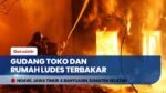 Diduga Korsleting Listrik, Gudang Toko Sembako di Ngawi & Rumah Warga Banyuasin Ludes Terbakar