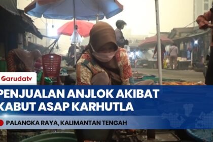 Dampak Karhutla, Pedagang Pasar Besar Palangka Raya Keluhkan Penjualan Anjlok & Gangguan Pernapasan