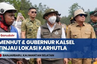 Tinjau Karhutla Gambut, Menhut & Gubernur Kalsel Prioritaskan Pengamanan Kawasan Ring Satu Bandara