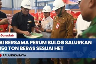 Perkuat Pasokan Pangan, 150 Ton Beras Premium Didistribusikan ke Tiga Wilayah Kalteng