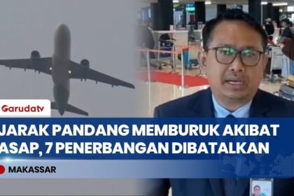 Bandara Sultan Hasanuddin Batalkan 7 Penerbangan Imbas Kabut Asap Karhutla