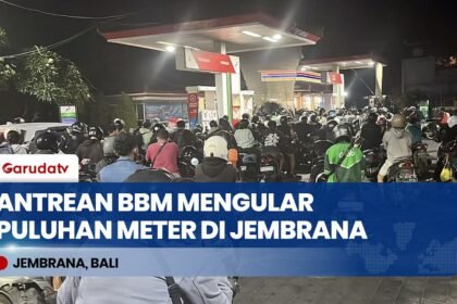 Krisis BBM di Bali Meluas ke Jembrana: Antrean Panjang Kendaraan Mengular Puluhan Meter