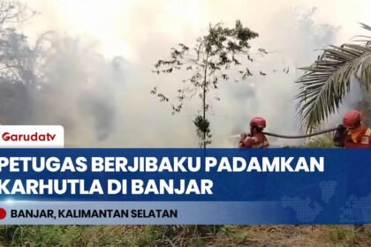 Perjuangan Tak Kenal Lelah: Petugas Gabungan Berjibaku Padamkan Karhutla di Banjar
