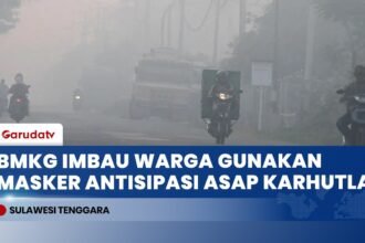 Kena Asap Kiriman Karhutla Maluku-Papua, BMKG Imbau Warga Sultra Wajib Pakai Masker!