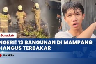 Pemukiman Padat di Mampang Terbakar: 10 Kontrakan & 3 Rumah Ludes Akibat Kebocoran Tabung Gas!