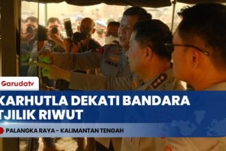 Karhutla Dekati Bandara Tjilik Riwut, Kapolda Kalteng Tinjau Langsung Pemadaman di Talawang Raya