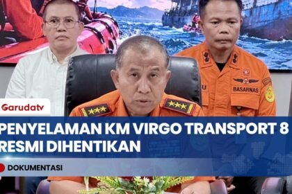 Basarnas Hentikan Penyelaman KM Virgo Transport 8 di Hari Ke-21 Demi Keselamatan Tim