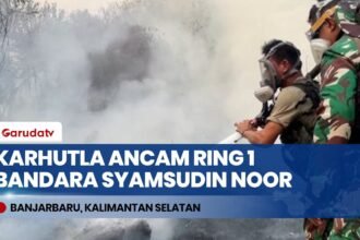 Karhutla Kembali Ancam Ring Satu Bandara Syamsudin Noor, Api Dekati Permukiman Warga