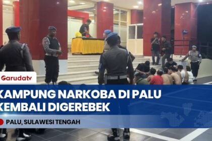Kampung Narkoba di Kayumalue Palu Kembali Digerebek, 17 Orang Diringkus Polisi dan BNN