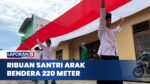 Ribuan Santri Grobogan Arak Bendera Merah Putih 220 Meter Peringati Hari Santri Nasional 2026