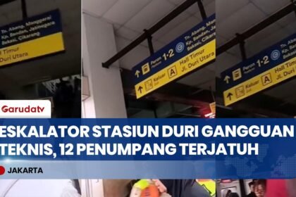 Eskalator Stasiun Duri Tiba-tiba Berbalik Arah, Belasan Penumpang KRL Terjatuh dan Luka-Luka