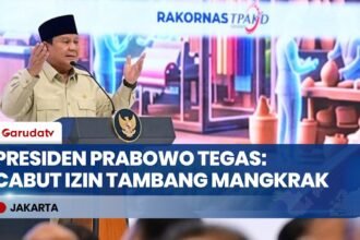Konsesi Tambang Mangkrak 28 Tahun, Prabowo: Tak Ada Aktivitas 2 Tahun, Cabut!