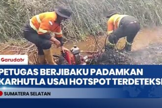 Ratusan Titik Panas Terdeteksi di Banyuasin, Petugas Berjibaku Tangani Karhutla