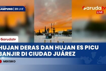 Banjir dan Hujan Es Melanda Kawasan Perbatasan Meksiko-AS, Gedung Jaminan Sosial Ikut Terendam