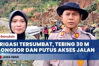 Tebing 30 Meter di Lereng Gunung Lawu Longsor Tutup Jalan Antar Desa, Petugas Kerahkan Alat Berat